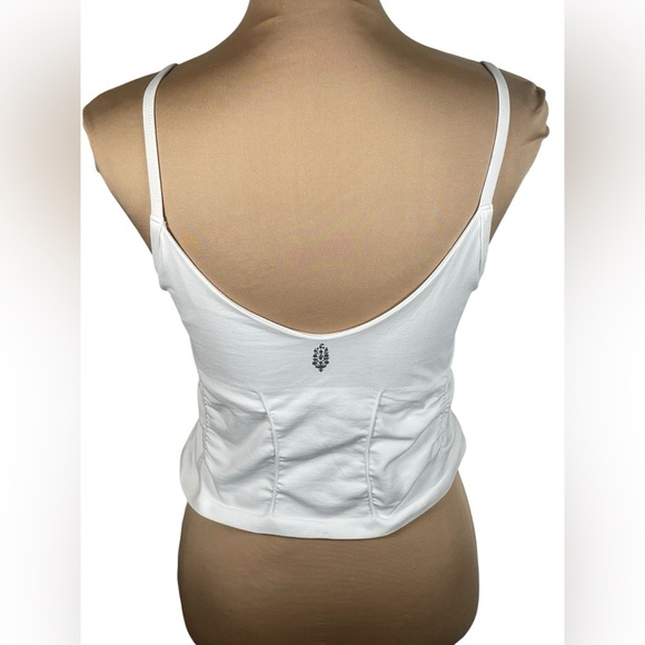 FREE PEOPLE ~ Good Karma Ruched Crop Tank Size M/L - Picture 4 of 11